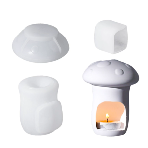Khuôn Silicon cho cơ sở thanh lịch rỗng hình nấm tealight chủ khuôn nhà làm đồ trang trí để mặt bàn khuôn