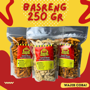 Basreng 250 Gram Daun Jeruk Renyah Gurih Original Pedas Extra/ Kripik Kerupuk Camilan Jajanan Snack Basreng
