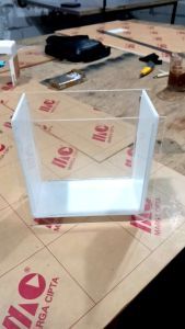 AQUARIUM ACRYLIC TANK SLIM - UKURAN LUAR 17X8X17 CM (UKURAN DALAM 15X8X15 CM)