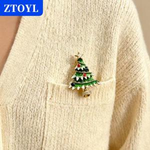 [COD] ZTOYL เข็มกลัดต้นคริสต์มาสสำหรับผู้หญิงหมุดพืชอุปกรณ์ปาร์ตี้วันหยุดของขวัญ