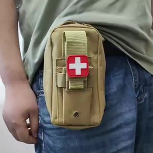 Portable First Aid Kit Nylon Tactical MOLLE Outdoor Kit Storage accessory waist bag military fan tactical hanging bag