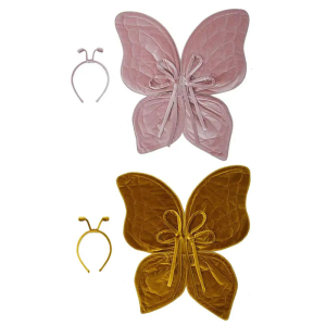 Photography Props Butterfly Wing with Headbands Adjustable Shoulder Straps Butterfly Wing Dress Up Costume for Girls