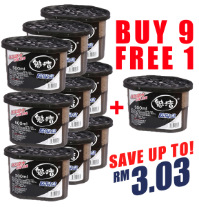 3 x 500ml [3PCS PER PACK] MEI J Neutral Dehumidifier Charcoal Moisture Absorber Calcium Chloride Purification