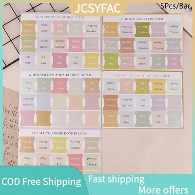 JCSYFAC YINGRAN Mr. Pen- Bible Tabs 5 Tabs Boho Theme Laminated Bible Tabs For Women And Men Bible Tabs For Study Bible Bible Index Tabs