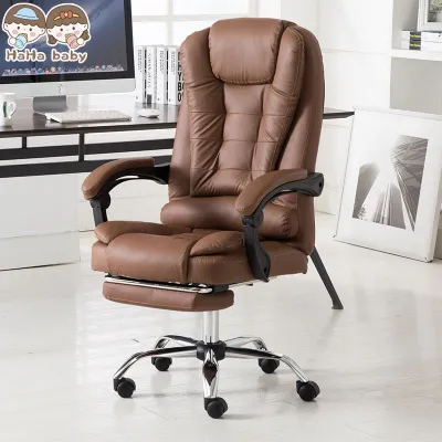 HAHA BABY Computer Chair Ergonomic Office Chair Reclining Chair Boss Chair Lift Swivel Chair Leather Gaming Chair High Back Executive Chair With Massage and Footres