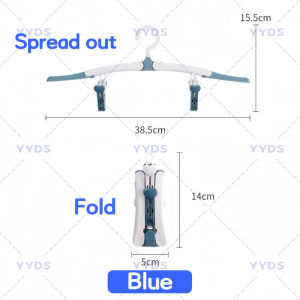 YYDS Multifunction Magic Travel Folding Hanger Portable Outdoor Non-slip Hanger with Clips(Clips Can Be Moved At Will)