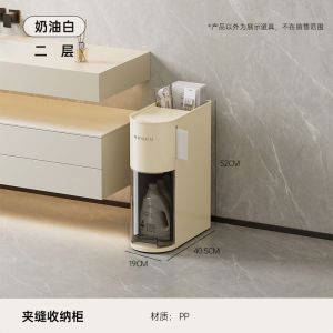 Toilet Slim Cabinet Gap Bathroom Cabinet Storage Rack Trolley Bathroom Organizer Bathroom Cabinet Storage Gap Storage Cabinet Easy to Install Toilet Cabinet Shelf