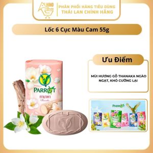 Lốc 6 Cục Xà Bông Con Vẹt Parrot Chiết Xuất Từ Thiên Nhiên - Thái Lan Chính Hãng Giá Tốt - Hinohouse