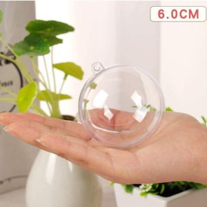 Quả Tròn Ngôi Sao Trái Tim Trong Suốt E79 Phụ Kiện Trang Trí Treo Cây Thông Noel TTNTSS117