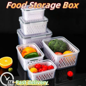 Food Storage Container Lunch Box  Microwavable Oven Safe Plastic Fresh Keeper Rice Fruit Vegetable Box