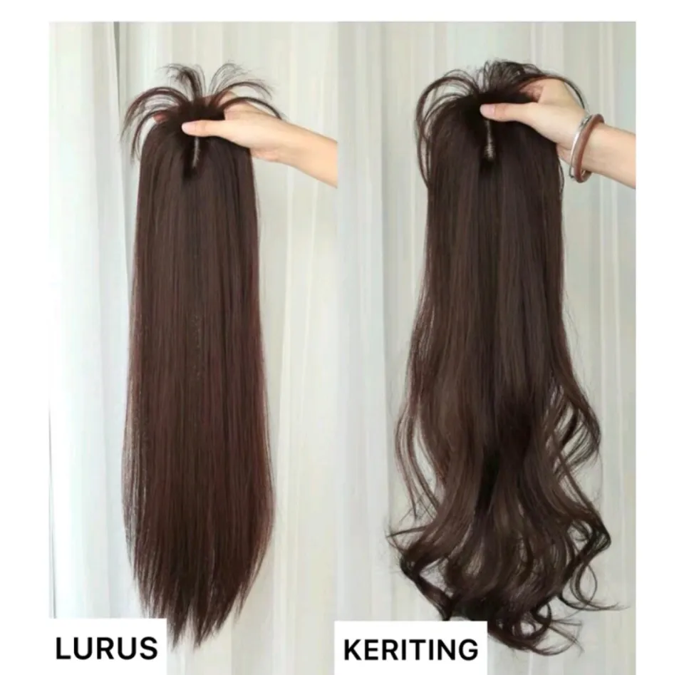 TOUPEE PANJANG HAIR TOPPER PANJANG (Penutup botak Rambut tipis