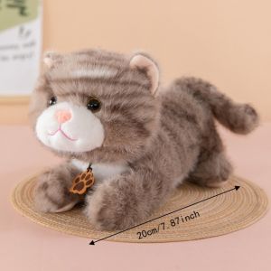 RISEDOT Lông xù Đồ chơi thú nhồi bông Sound Cat Thực tế Mềm mại Thú nhồi bông hình mèo Dễ thương Đồng hành Thú nhồi bông mô phỏng hình mèo Quà tặng sinh nhật cho trẻ em