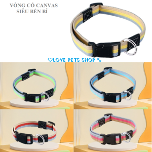 Vòng cổ Chó bằng vải canvas chắc chắn (mẫu mới) - Love Pets Shop