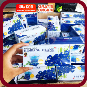 Teh Celup Bunga Telang Kembang Telang Teh Biru Organik Teh Bunga Biru Teh Kemang Biru Teh Kembang Teleng Teh Bunga Teleng - 20 Kantong Teh