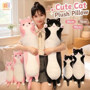 Long Cat Plush Toy Soft Stuffed Animal Hugging Pillow Cute Home Decor Birthday Gift For Kids