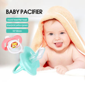 Silicone Puting Baby Pacifier Baby Soother 55*38mm Bibs Pacifier Newborn Nipple Smoothie Putting Silicon Cover Design Teething Toy