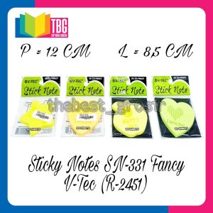 1 PAD (80 LEMBAR) STICKY NOTES SN331 FANCY V-TEC / STICK NOTE / MEMO NOTE / KERTAS TEMPEL (R-2451)