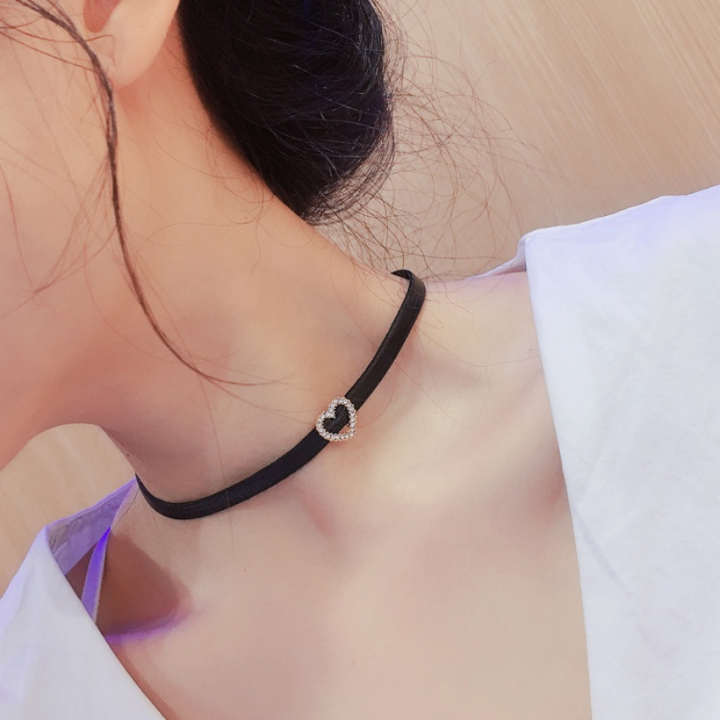 Womens Fashion Jewelry Black Leather Choker Silver Beaded Double Layer  Necklace | eBay