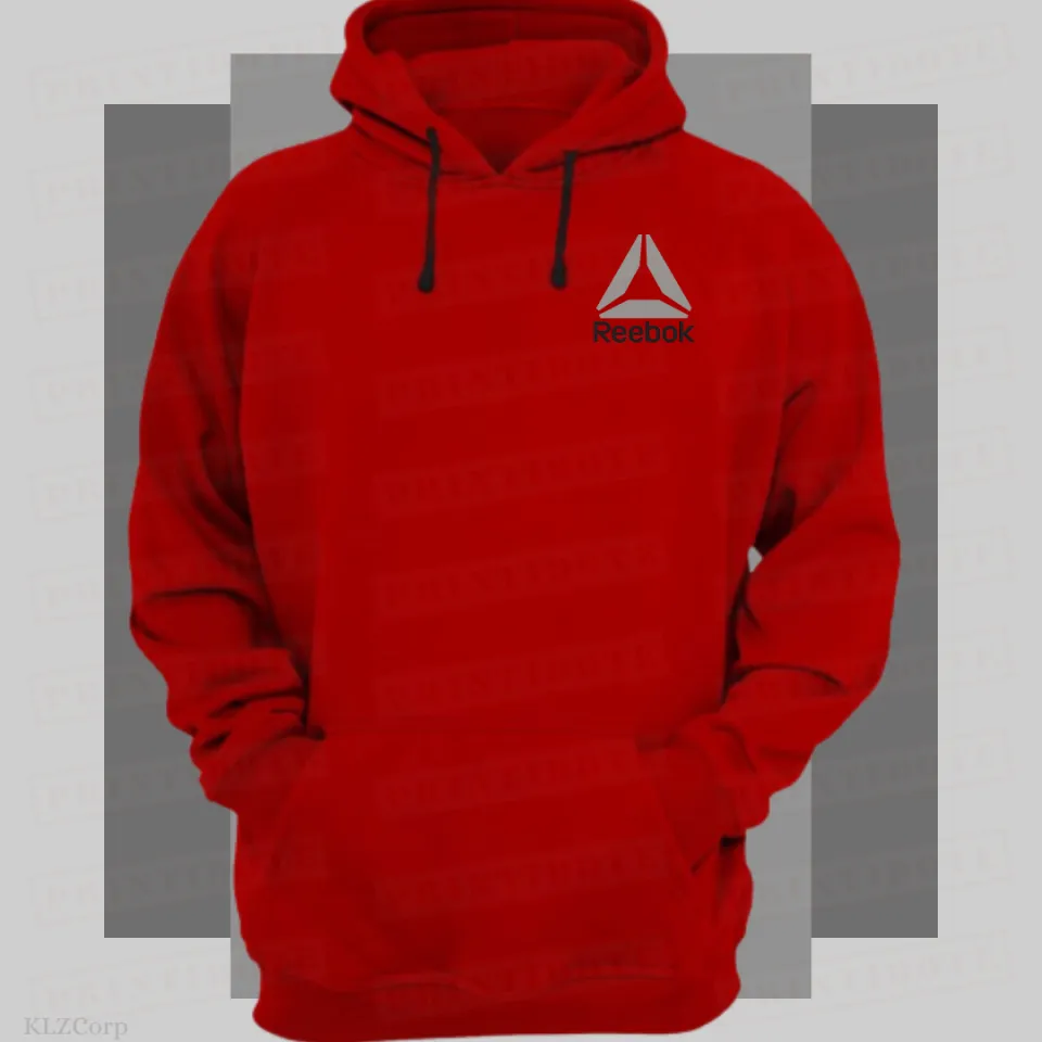 reebok crossfit hoodie mens red