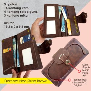 Dompet Cewek Sophie Martin Paris Varenne Hitam dan Coklat Latte Wanita Kekinian Viral 2025 Import Mewah Simple Tapi Elegan Promo Terbaru Branded Korea Lipat Premium Besar Shoope Shopy Sopy Dzakatoshop