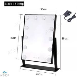 360 Degree Rotation smart Vanity LED Hollywood Makeup mirror Tabletop Cosmetic Mirror with Dimmable Led bulb [SG Seller]