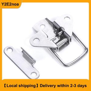 【Local shipping】 Stainless Steel 304 toolbox Locking hasps Metal Toggle Catch Clasp Loaded hinges