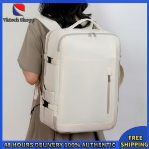 Vktech Mens Lightweight Nylon Business Backpack with Adjustable Straps and Multiple Pockets for College and Work