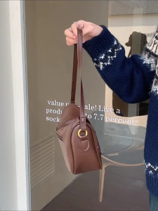 Womens bánh bao Túi túi đeo vai bằng da PU túi xách thời trang retro Nách Túi ví đeo chéo đơn giản cho hàng ngày