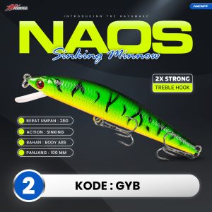 Umpan Minnow Sinking Lure - Hayumake NAOS Casting Trolling Lure 100mm 28Gram