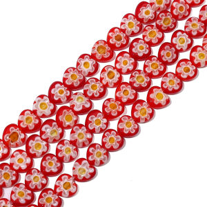 8Mm Đầy Màu Sắc hạt thủy tinh tạo hình trái tim Hạt Tráng Men hạt đệm rời Thủy Tinh Cho Vòng tay tự làm Vòng Cổ Keychain Phụ kiện làm đồ trang sức