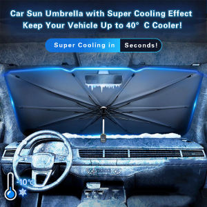 Car sunshade front window sunshade suitable for small and medium-sized cars pickup trucks SUVs reflective coating material/fiber insulation layer/scientific cooling