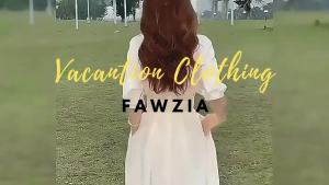 Jualan Panas@Fawzia French White V-neck Shirt Dress for Women Summer Plus Size Half-sleeved Waist-cinching Mid-length Skirt