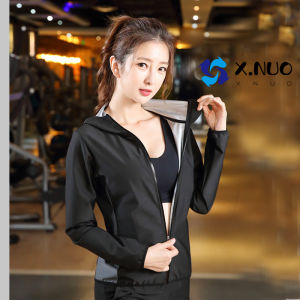 Hanqiaoxi Women Gray Sauna Jacket Sweat Suit Womens Plus Size Sports Sweating Wicking Running Fitness Clothes Sweating Body Suit