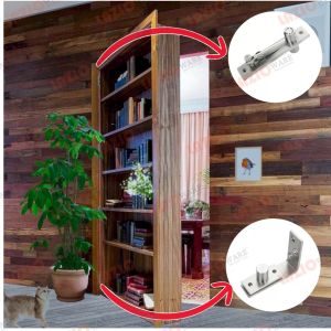 L shape heavy duty stainless steel pivot door hidden hinge 180 degree rotation