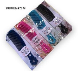 (isi 50) ORI 20cm Souvenir Sisir Besar Kemasan ALAS Motif Sisir BUNGA CANTIK Wedding Souvenir