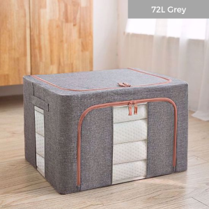 Z-Gadget⚡72L/100L Large Storage Box Foldable Oxford Box Steel Frame Detachable Storage Box clothes organization