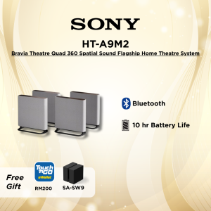 [FREE SA-SW9+ TNG]  SONY HT-A9M2 | Bravia Theatre Quad 360 Spatial Sound Flagship Home Theatre System