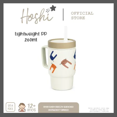 Hoshi Baby Breezy Quencher Lightweight PP Tumbler for Toddler 260ml Food Grade Straw Cup 12Mos+