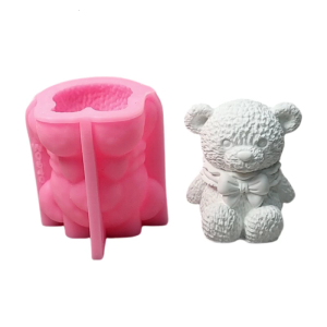 Silicone Molds Animal Molds 3D Bear Plasters Molds Casting Molds Ornament Molds Epoxy Resin Molds Craft Supplies