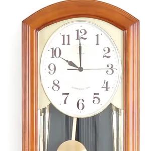Sacesr Antique Wall Clock Wooden Wall Watch Silent Elegant Decorative Living Room Clocks Minimalist Luxury Aesthetic Pendulum Watches T4N8K