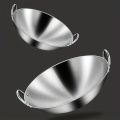 Higher Home Thickened Stainless Steel Wok For Gas Stovetop And Induction Cooker 9inch/10inch/11inch. 