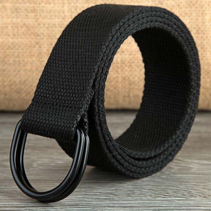 Long Punk Canvas Belt Men Women Jeans Decorative Double D Ring Metal Buckle  Belt Fashion Street Style Lazada PH