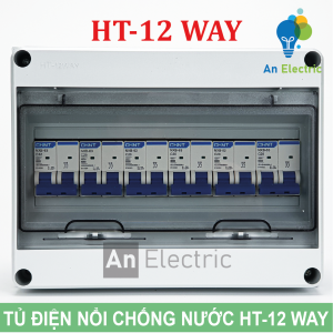 Vỏ tủ điện phân phối chống nước HT-12 WAY chuẩn IP65 (HT Series) - Đảm bảo an toàn điện bền bỉ và hiệu quả cao (M2)