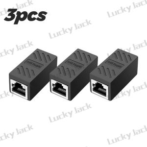 RJ45 ethernet cable adapter connector Extender Female to Female Black Coupler ( cat6 cat5e cat5 )