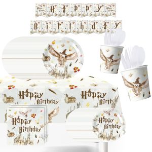 Cross-Border Cartoon Harry Potter Theme Magic Castle Birthday Party Paper Halloween Party Decoration Kit Supplies
