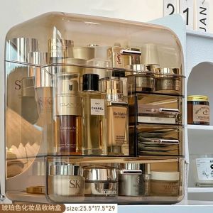 *SG Stock* Dustproof Makeup Box with Drawer Cosmetics Box Cosmetic Organizer Box Makeup Case Cosmetics Case Makeup Box Cosmetics Box Makeup Rack Cosmetics Rack Makeup Holder Cosmetics Holder Perfume Box Perfume Holder Skincare Box Skincare Case