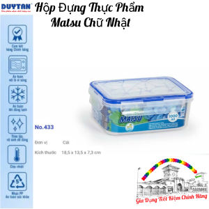 Hộp Đựng Thực Phẩm 1000ml Matsu Chữ Nhật - DUY TÂN CHÍNH HÃNG