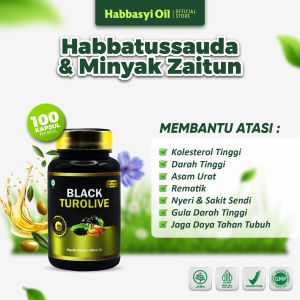 Kapsul Black Turolive Isi 100 Ekstrak Habbatussauda Dan Zaitun Tursina 500mg Obat Herbal Kolesterol Darah Tinggi Kencing Manis Halal BPOM