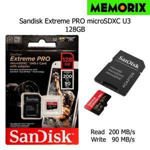 SanDisk Extreme PRO microSDXC™ UHS-I - 128GB (SDSQXCY-128G-ZN6MA) อ่าน 200MB/s เขียน 90MB/s
