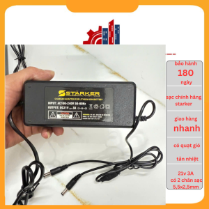 Sạc Nhanh Adapter 21V 3A  chân tròn 55x25mm Cho Pin101520 cell 5s4p Có Quạt Tản Nhiệt 2 chân sạc